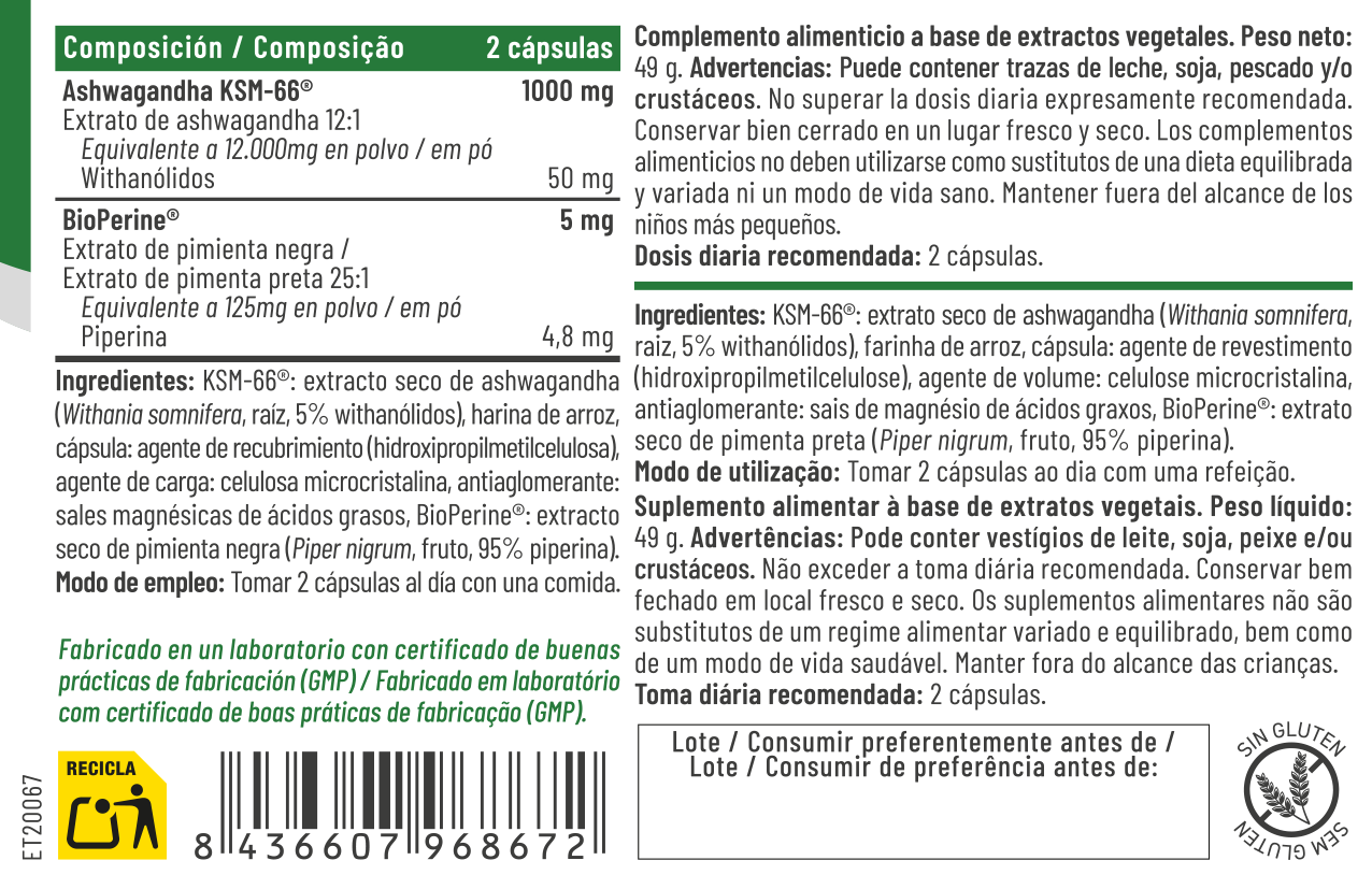 Ashwagandha KSM-66 - Imagen 2