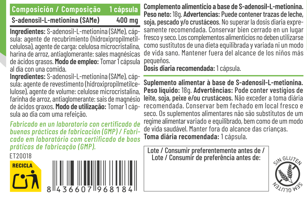 SAMe 400 mg - Imagen 2